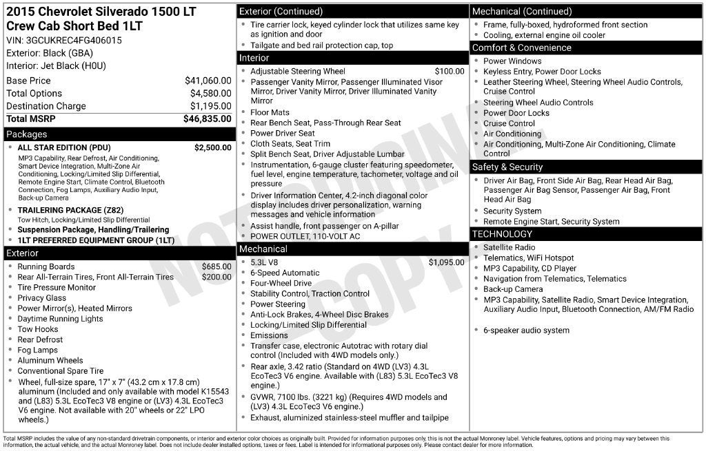 2015 Chevrolet Silverado 1500 LT