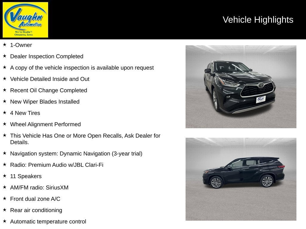 2021 Toyota Highlander Platinum