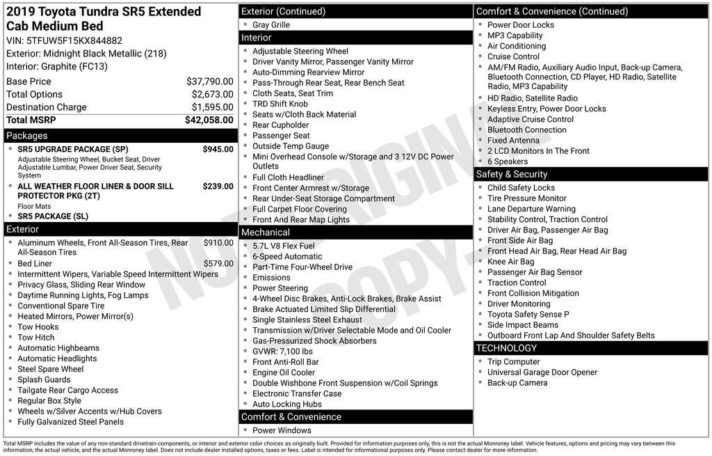 2019 Toyota Tundra 4WD SR5