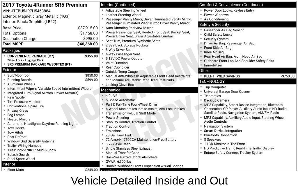 2017 Toyota 4Runner SR5