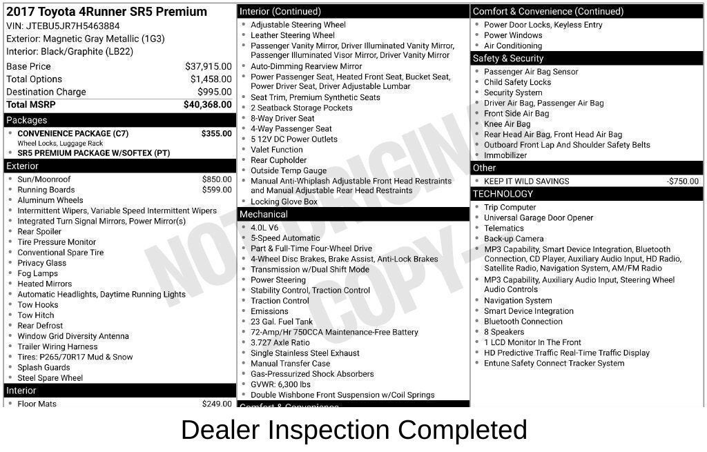 2017 Toyota 4Runner SR5