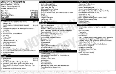 2026 Toyota 4Runner SR5