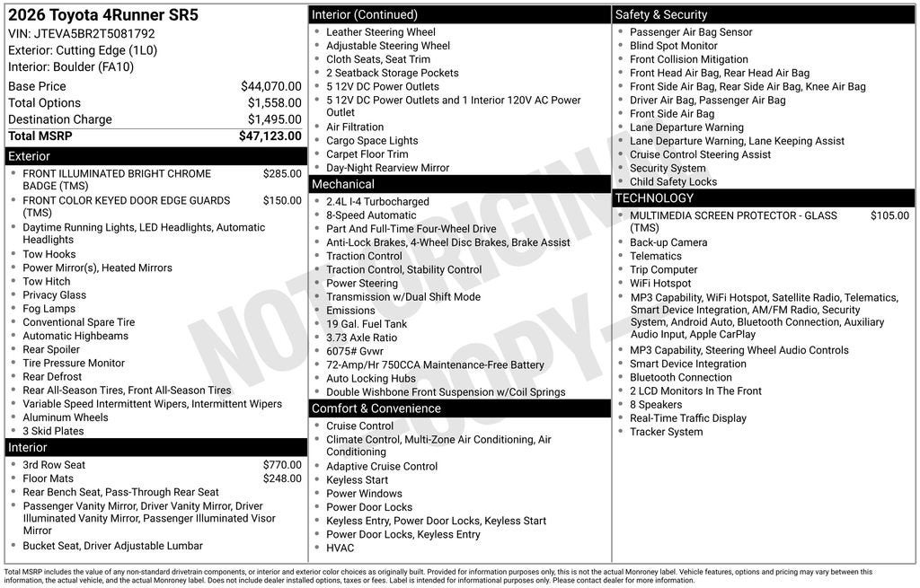 2026 Toyota 4Runner SR5