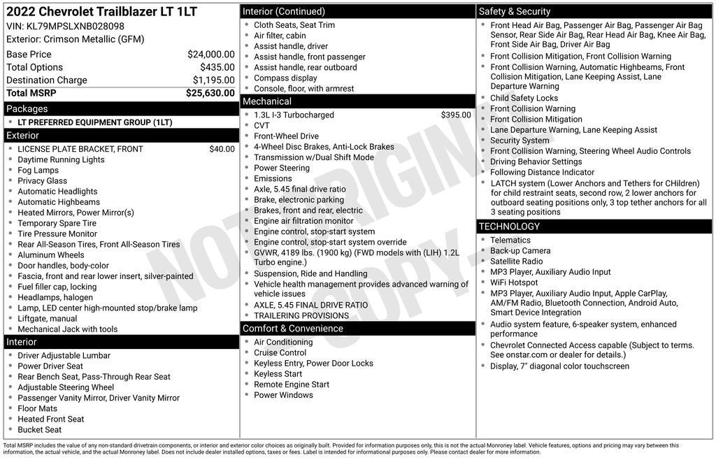 2022 Chevrolet Trailblazer LT