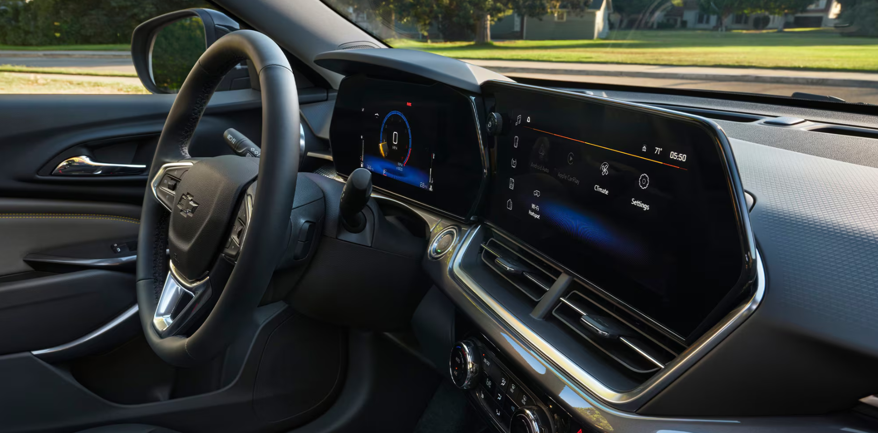The 11-inch touchscreen display inside the 2026 Chevrolet Trax