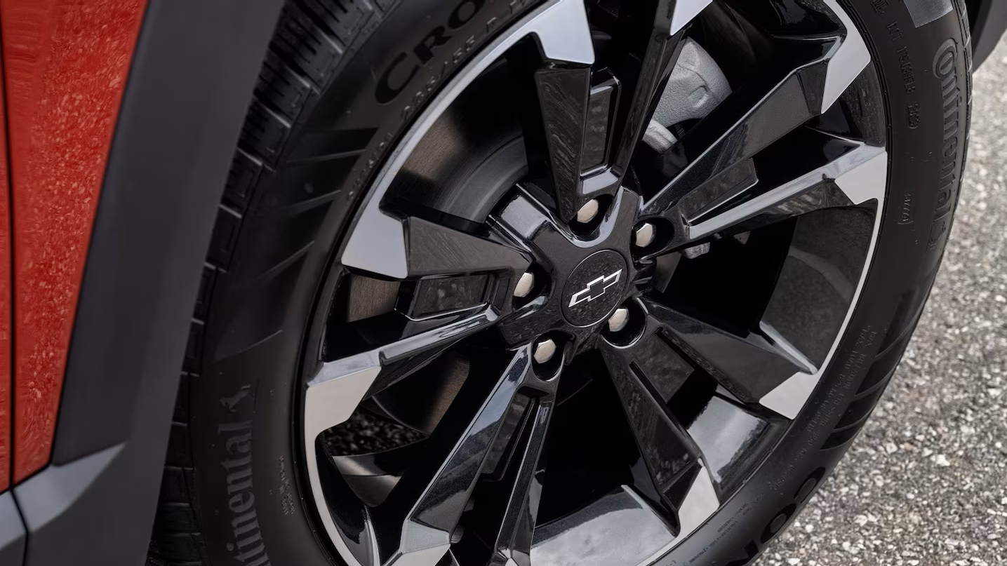 2026 Chevrolet Equinox wheel pictured in the rain